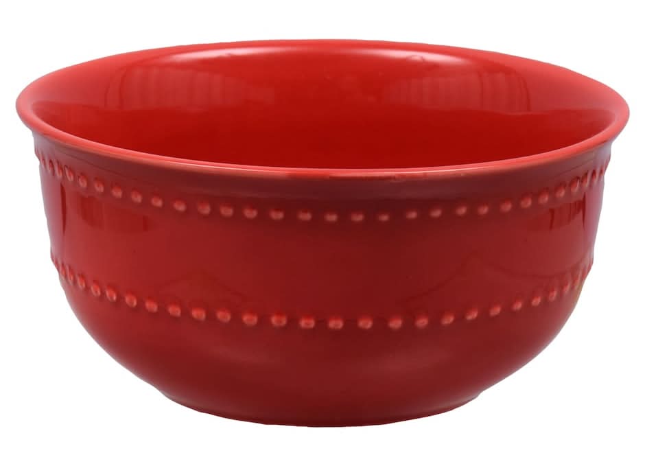 Royal Norfolk Embossed Ceramic Bowl, Red