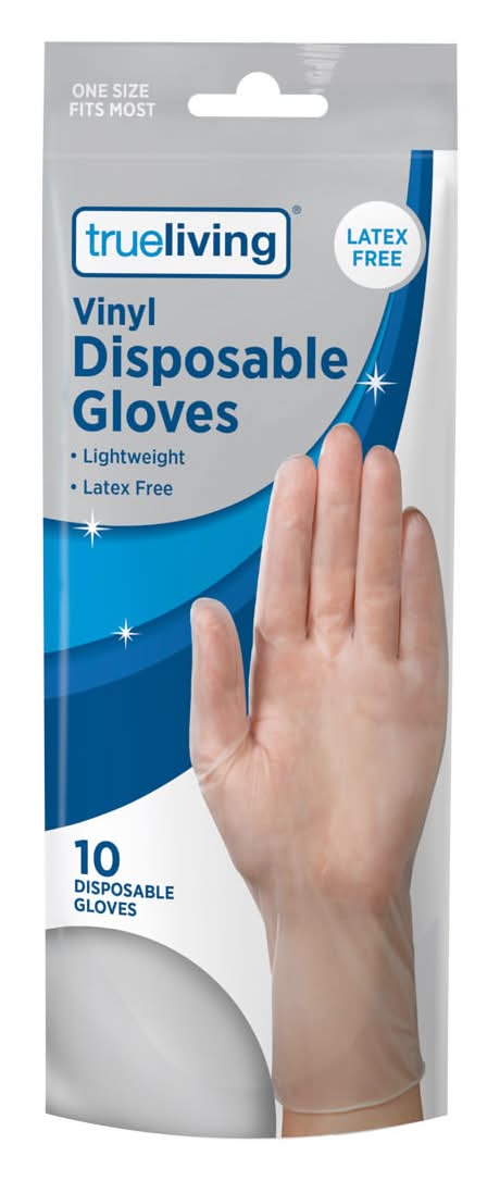 True Living Disposable Vinyl Gloves 10 Ct