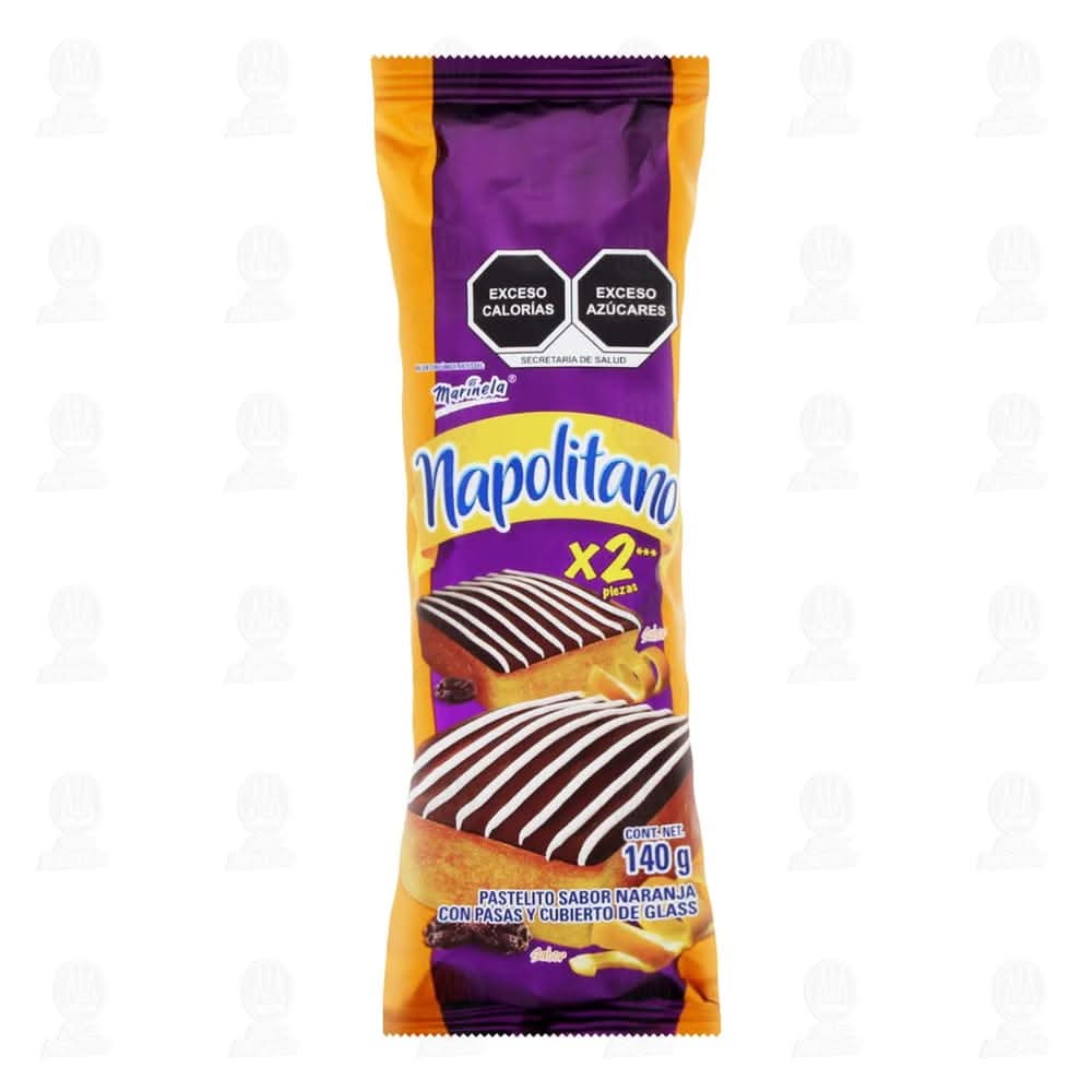 Marinela · Napolitano pastelito con pasas y cobertura de glass, naranja (2 un)