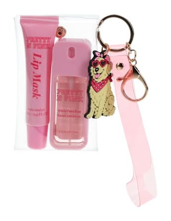 Pretty N Pink Lip Mask & Sanitizer Set Watermelon