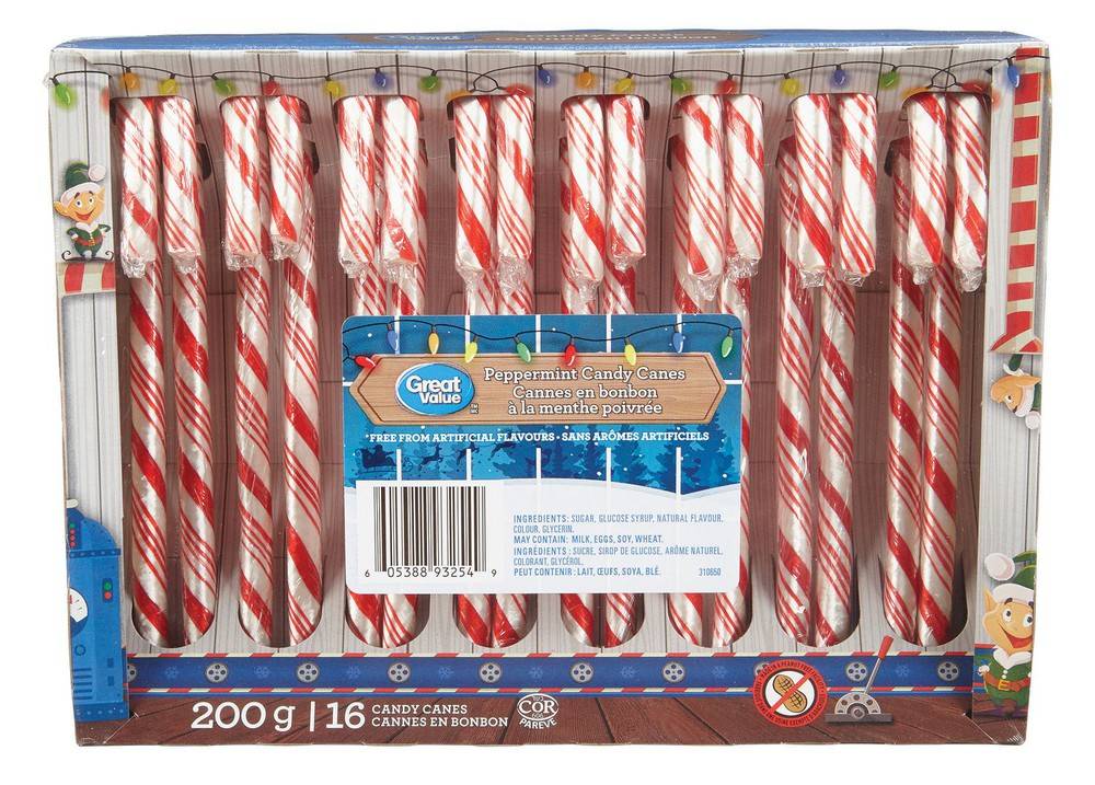 Great Value Peppermint Candy Canes (200 g)