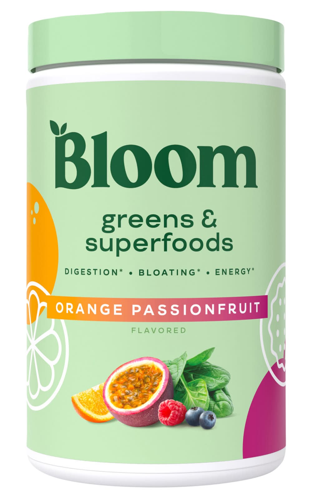 Bloom Greens and Superfoods Dietary Supplement Powder, Orange Passionfruit (5.39 oz)