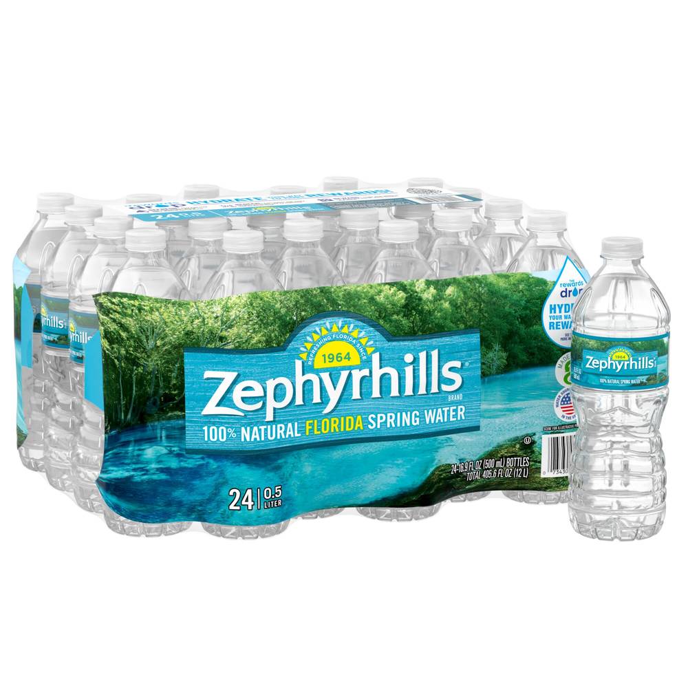 Zephyrhills Drinking Water SPRING 24-Pack of 16.9oz Bottles