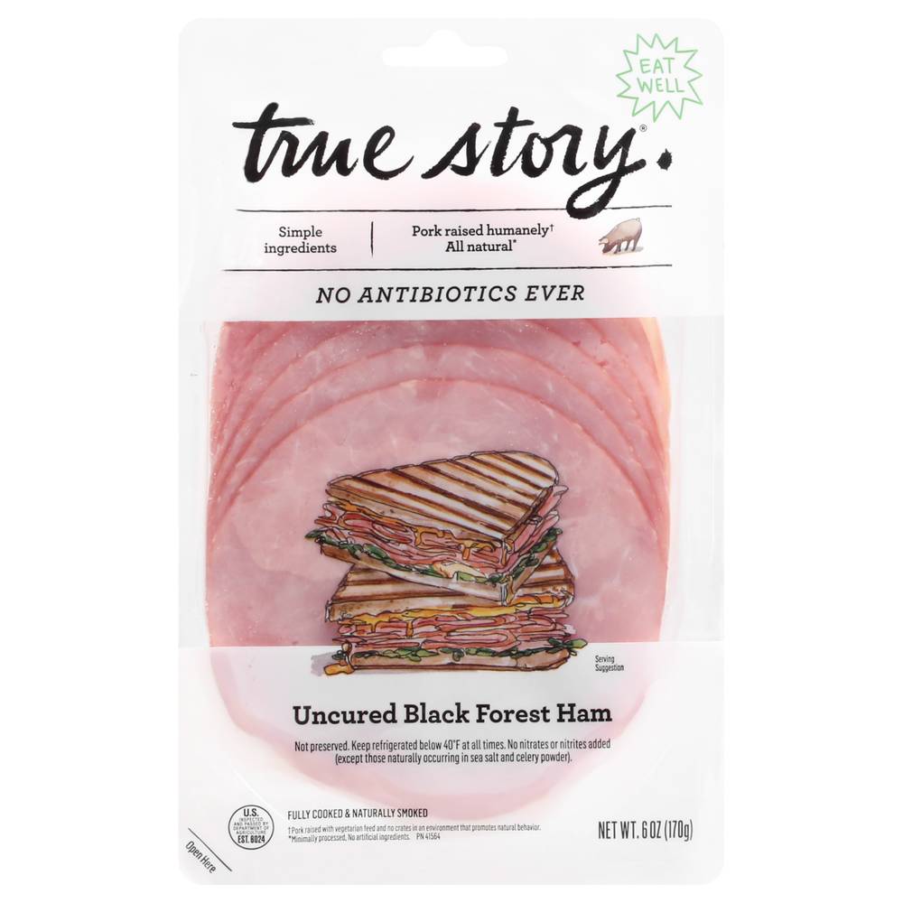 True Story Foods Uncured Black Forest Ham (6 oz)