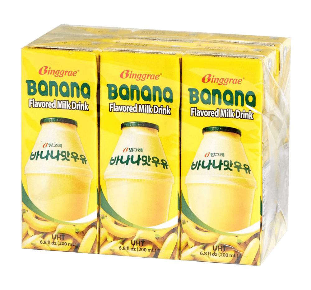 Binggrae Milk Drink, Banana (6 x 6.8 fl oz)