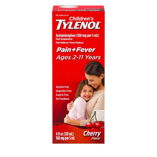 Children's Tylenol Pain + Fever Relief Medicine, Cherry, 4 fl. OZ