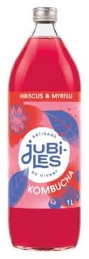 Jubiles - Thé kombucha bio, hibiscus-myrtille (1L)