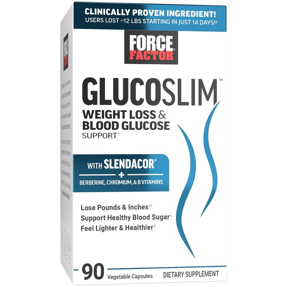 Force Factor Glucoslim Weight Loss & Blood Glucose Support Vegetable Capsules (90 ct)