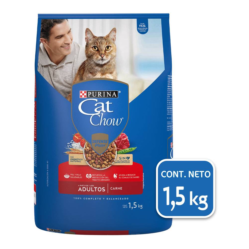 Cat Chow · Alimento seco para gato adulto (1,5 kg)