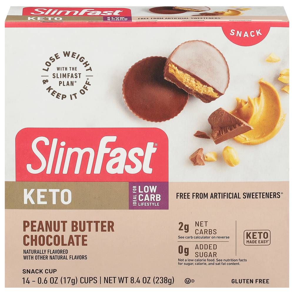 Slimfast Peanut Butter Chocolate Snack Cup, 12 ct