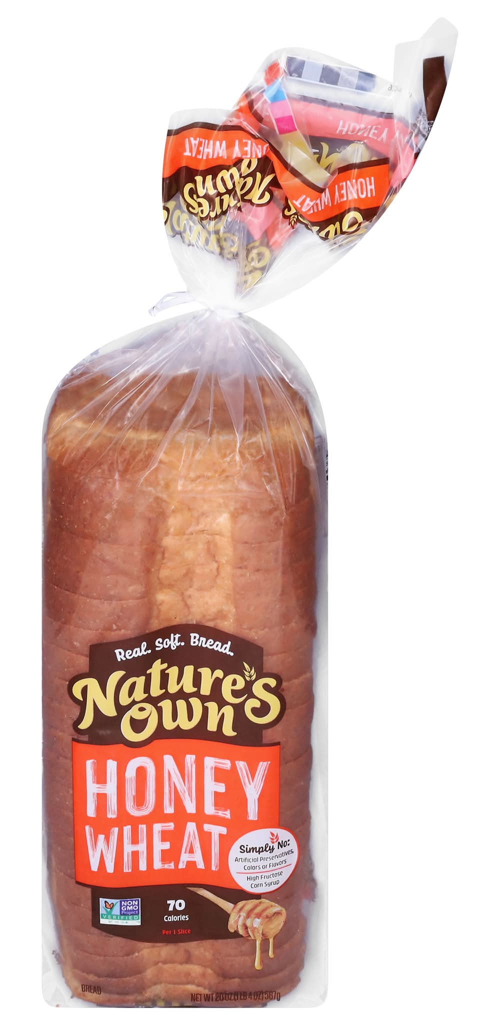 Nature's Own Enriched Sliced Bread, Honey Wheat (20 oz)