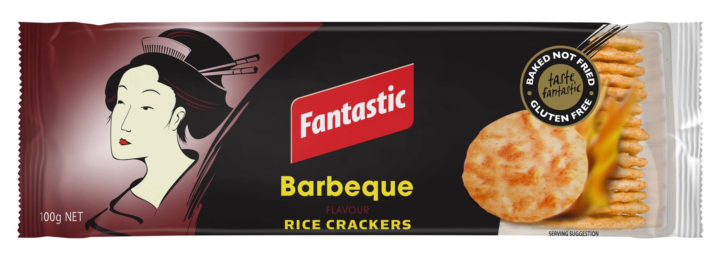 Fantastic Rice Crackers, Barbeque (100g)