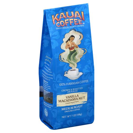Kauai Coffee Vanilla Macadamia Nut Medium Roast Ground Coffee (7 oz)