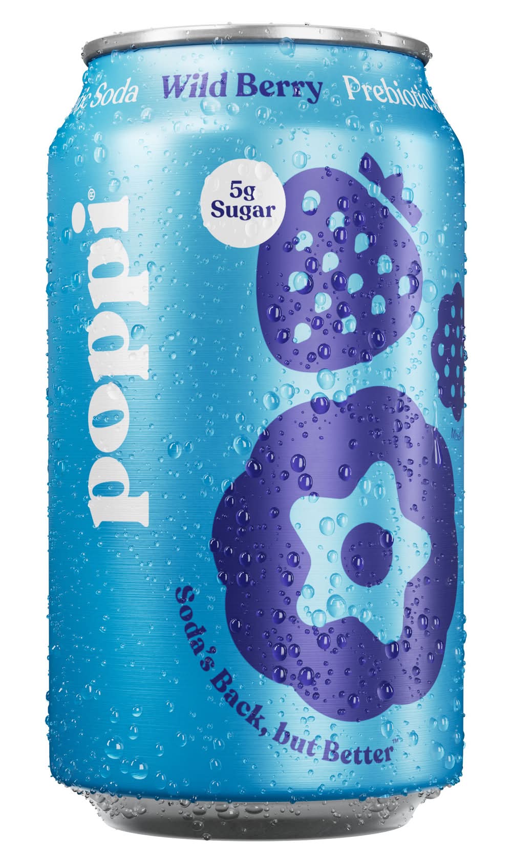 poppi Prebiotic Soda, Wild Berry (12 fl oz)