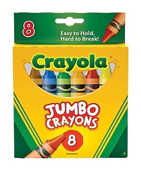 Crayola Jumbo Crayon, 8/Pack (52-0389)