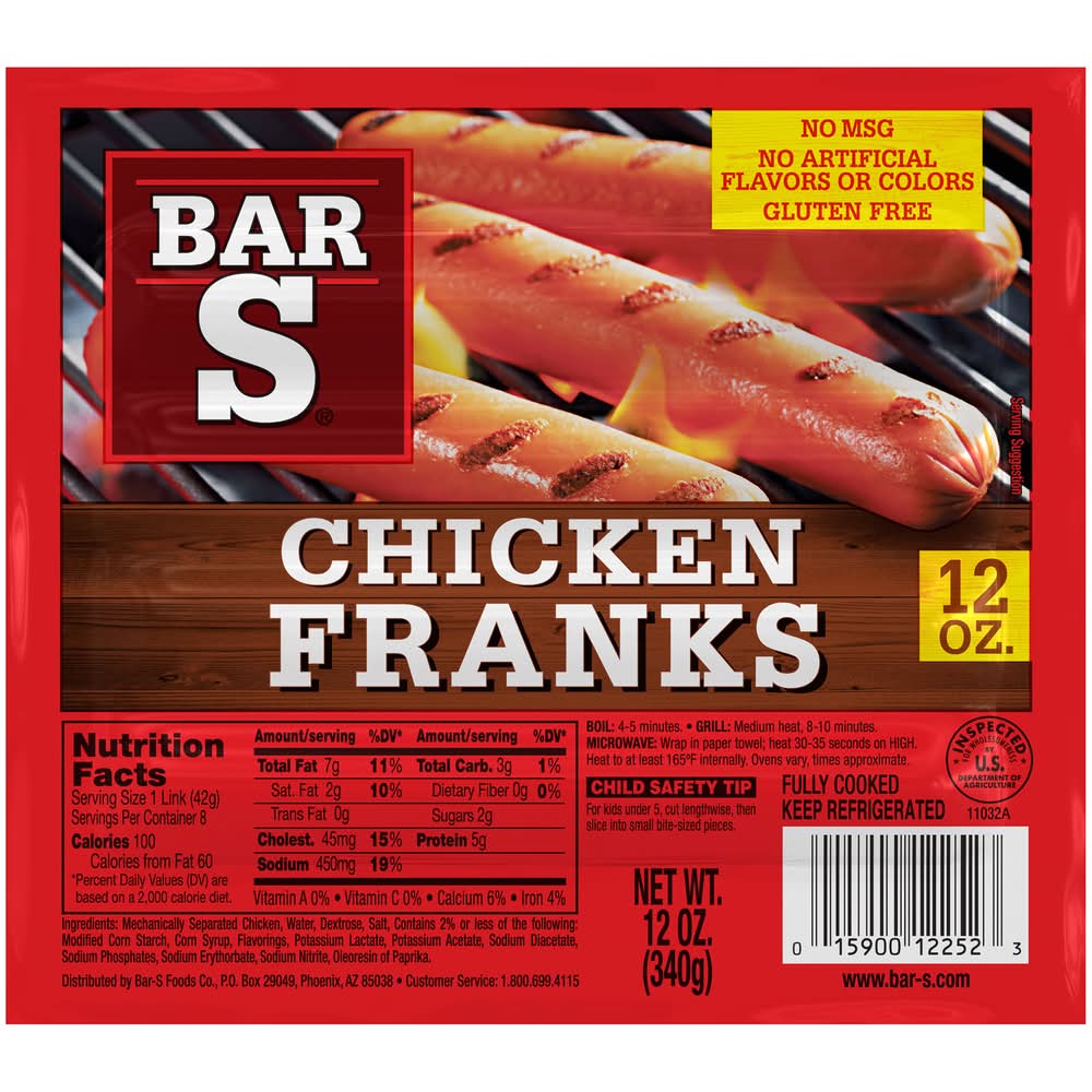 Bar-S Chicken Franks (12 oz)