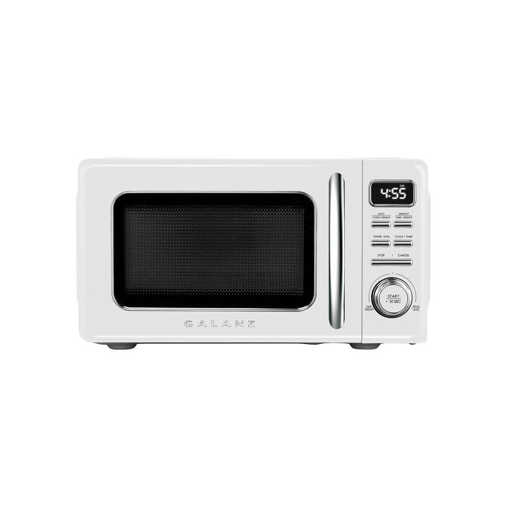 Galanz Retro microwave design 0.7-cu ft 700-Watt Countertop Microwave (White) | GLCMKZ07WER07