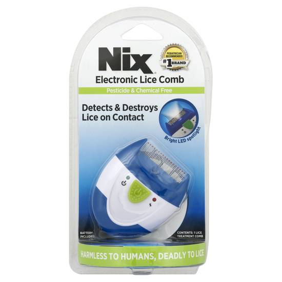 Nix Electronic Lice Comb, Detects and Destroys Lice on Contact, Chemical Free
