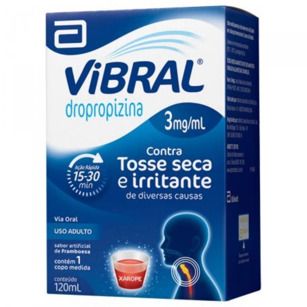 Abbott · Vibral sabor framboesa adulto (120 g)