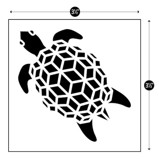 Jonathan Adler Tortoise Stencil, 3.5x3.5 in