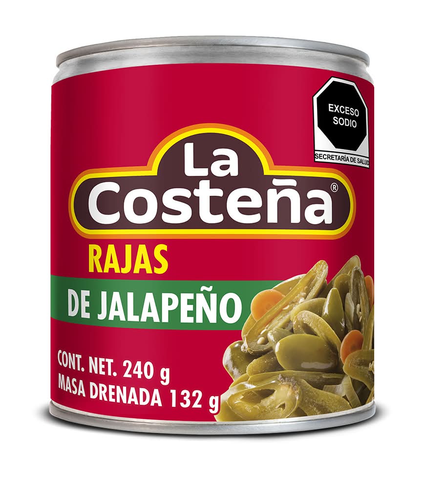 La Costeña · Rajas de jalapeño en escabeche (240 g)