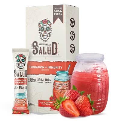 Taste Salud 2 In 1 Hydration and Immunity Electrolytes Powder Sticks, Fresa Strawberry (3.17 oz, 15 ct)