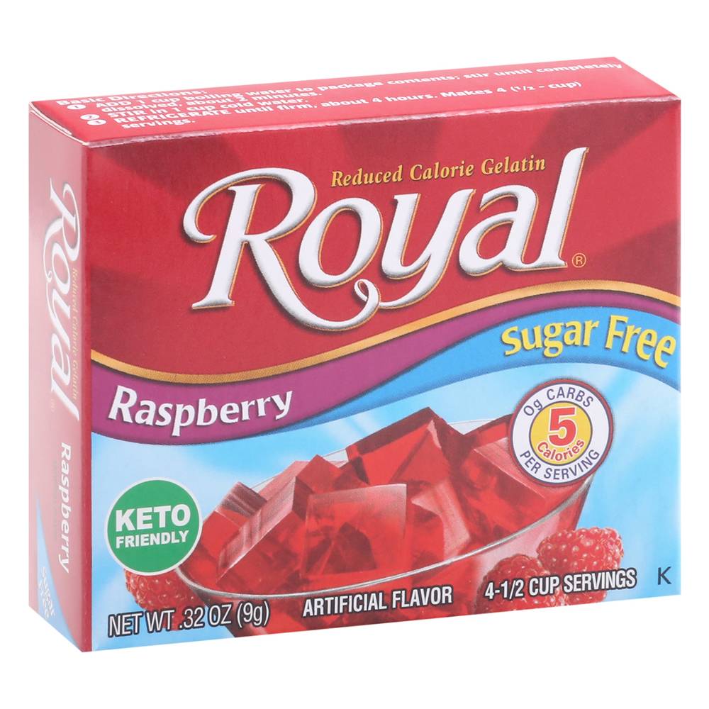 Royal Sugar Free Raspberry Gelatin (0.32 oz)