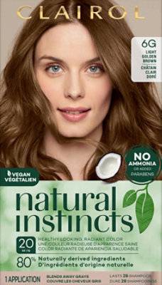 Clairol Natural Instincts Hair Color Non-Permanent Light Golden Brown 12 - Each