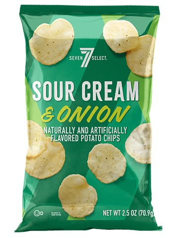 7 Select Sour Cream & Onion Potato Chips 2.5oz