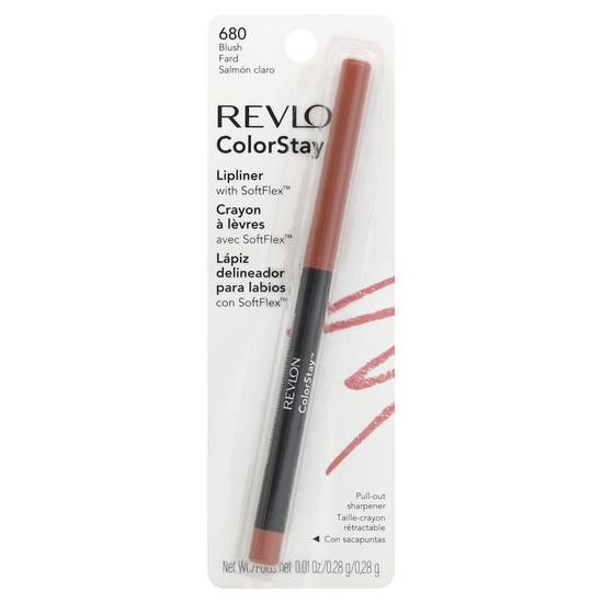 Revlon Colorstay Lip Liner 680 Blush With Pull-Out Sharpener