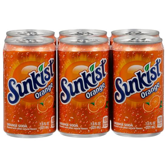 Sunkist Orange Soda (6 ct, 7.5 fl oz)