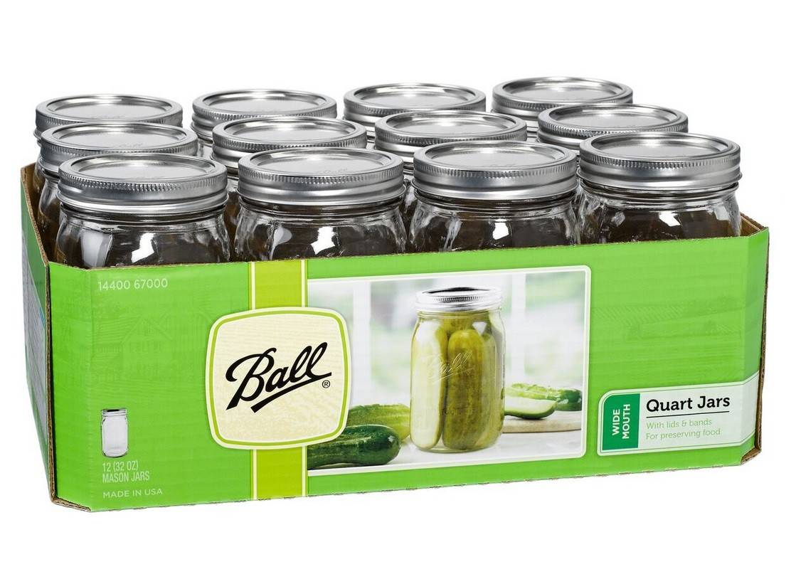 Jarden Home Brands - Ball Wide Mouth Mason Jar - 12/32 oz (1X12|Case of 1)