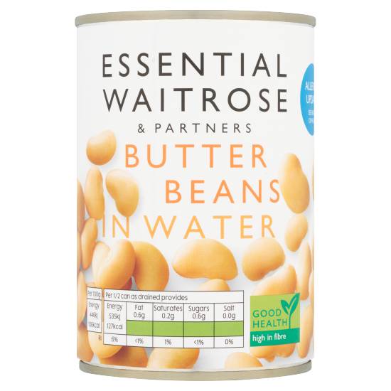 Essential Waitrose & Partners Butter Beans in Water (400g)