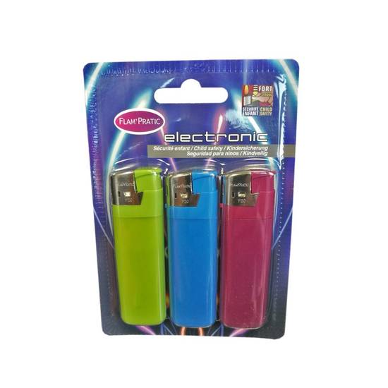 Briquets électroniques gaz color x3