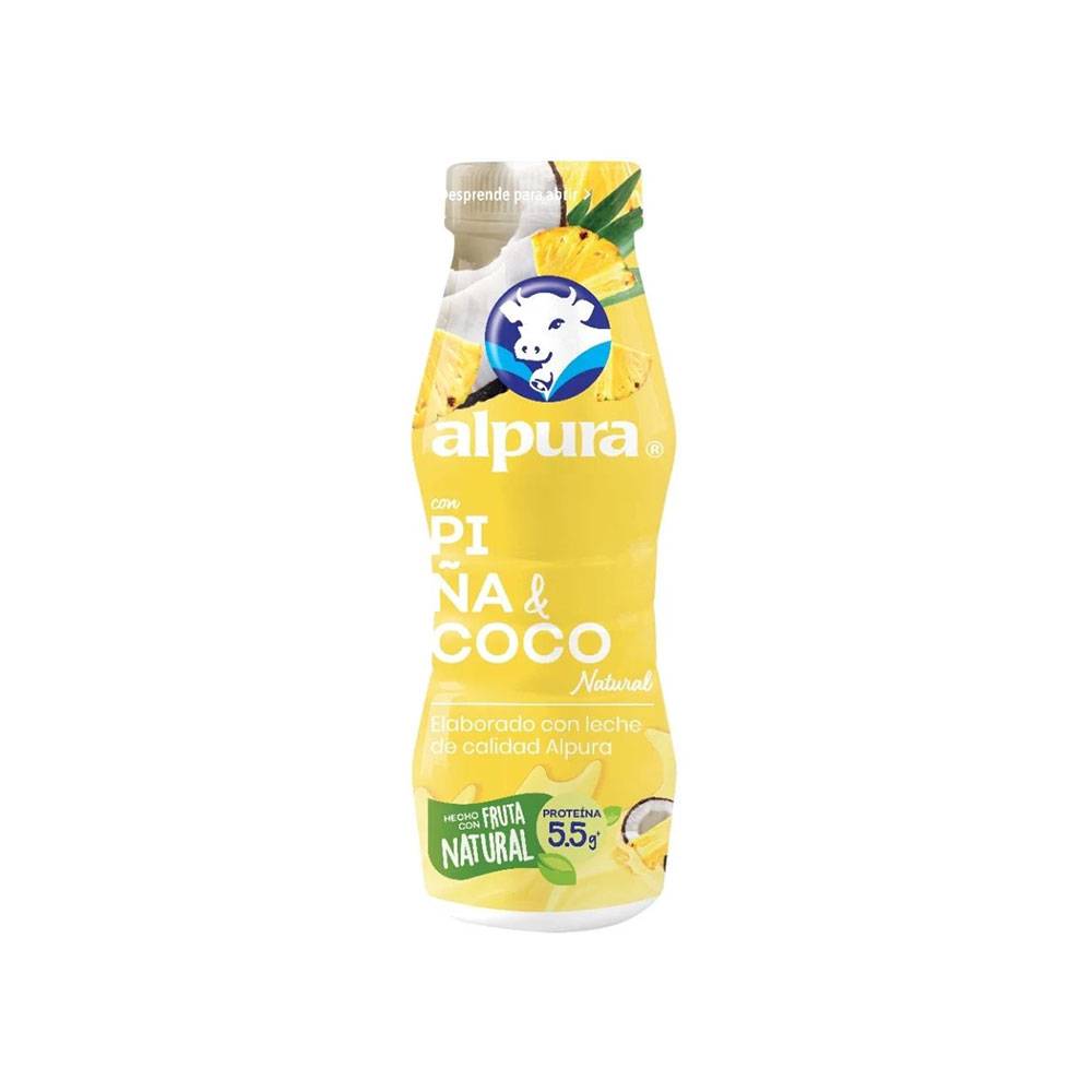 Alpura yoghurt bebible con piña y coco natural (botella 220 g)