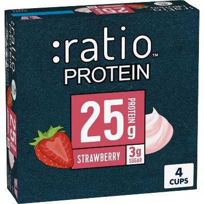 :ratio Protein Strawberry Greek Yogurt, Strawberry (5.3 oz, 4 ct)