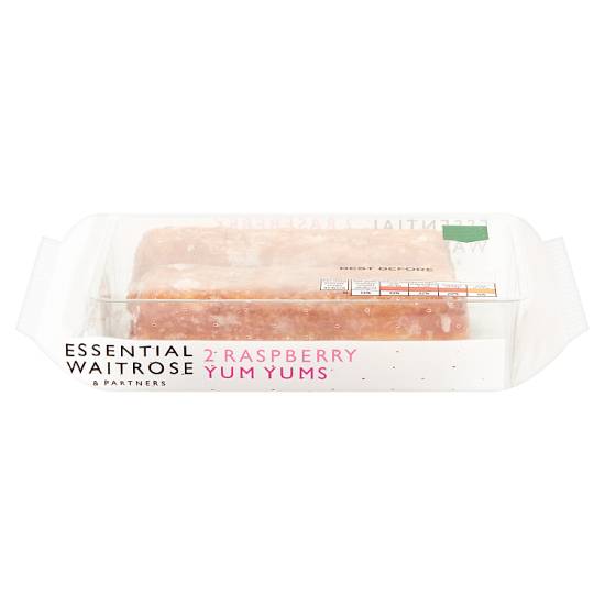 Essential Waitrose & Partners Doughnut Fingers Filled With Raspberry With Sweet Glaze (2 pack)