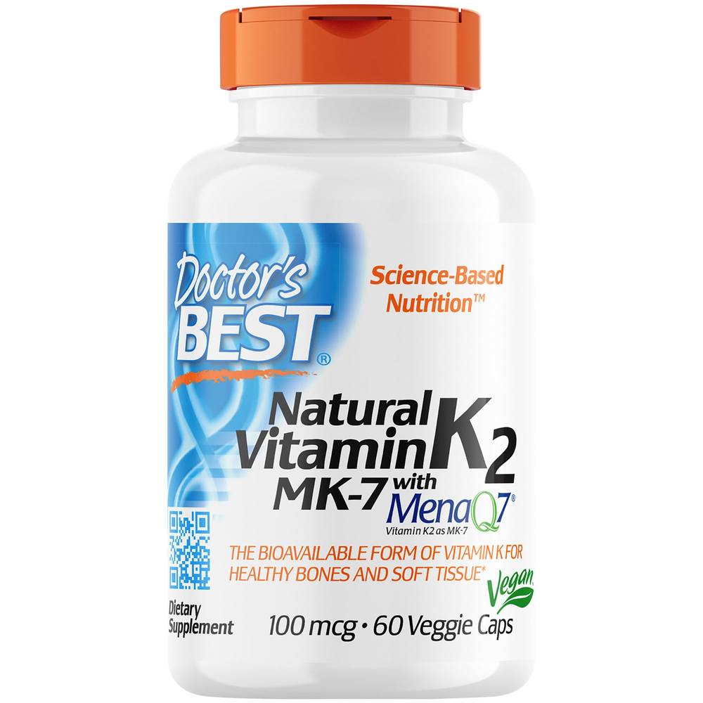 Natural Vitamin K2 With Mena Q7 100 Mcg - (60 Capsules)