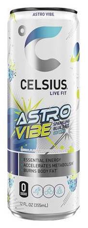 Celsius Sparkling Astro Vibe Blue Razz - 12oz can