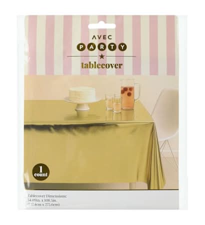 AVEC Party Table Cover Gold Metallic