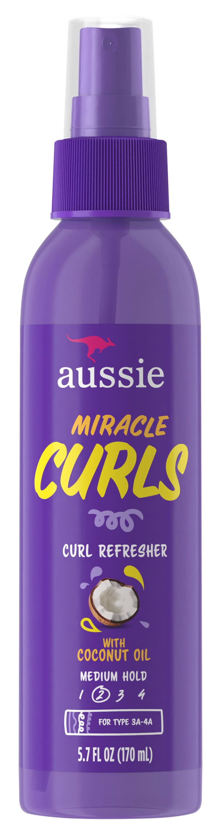 Aussie Miracle Curls Refresher Spray Gel With Coconut (5.9 oz)