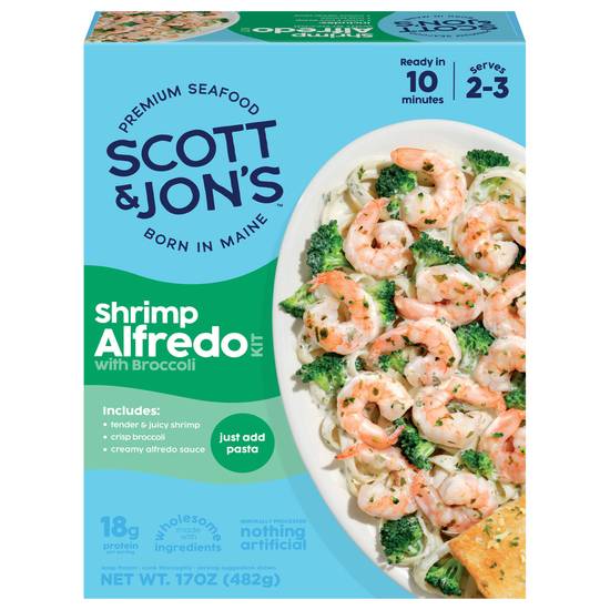 Scott & Jons Shrimp Alfredo Meal Kit With Broccoli