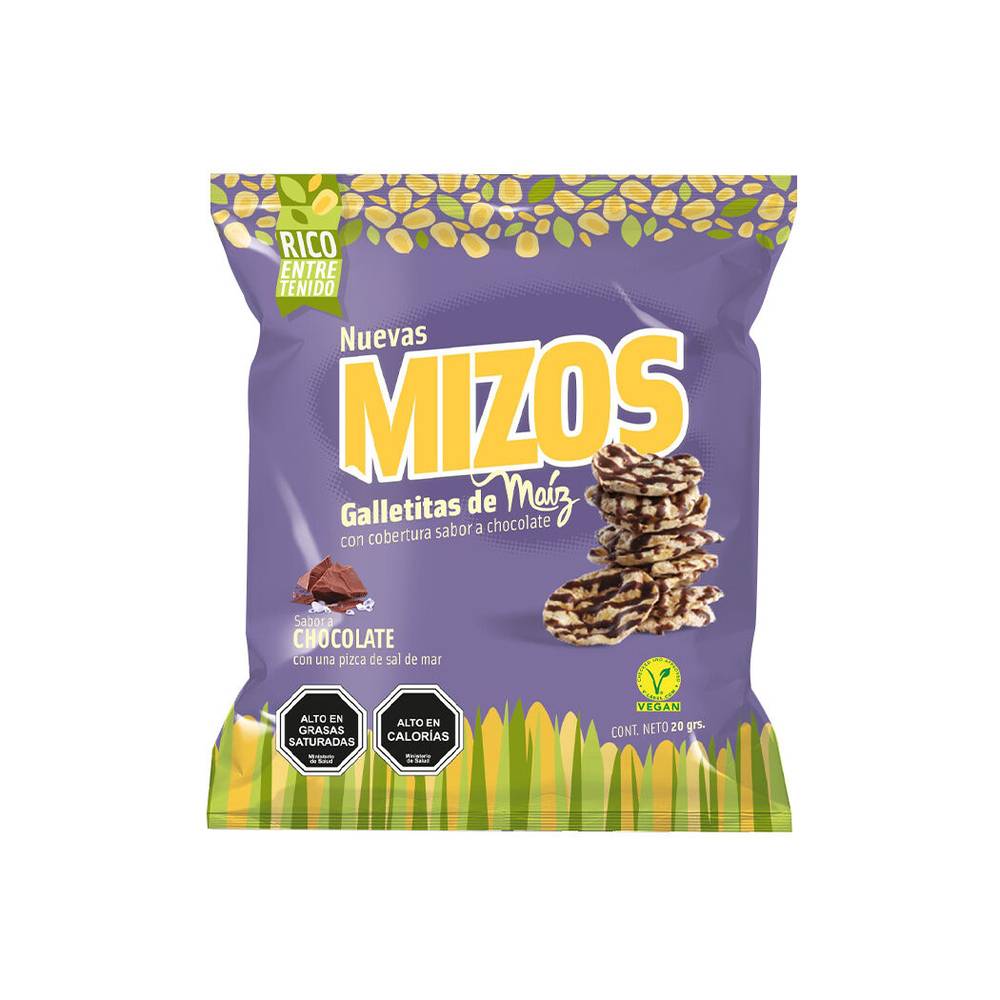 Galleta Mizos Maíz Chocolate 20g