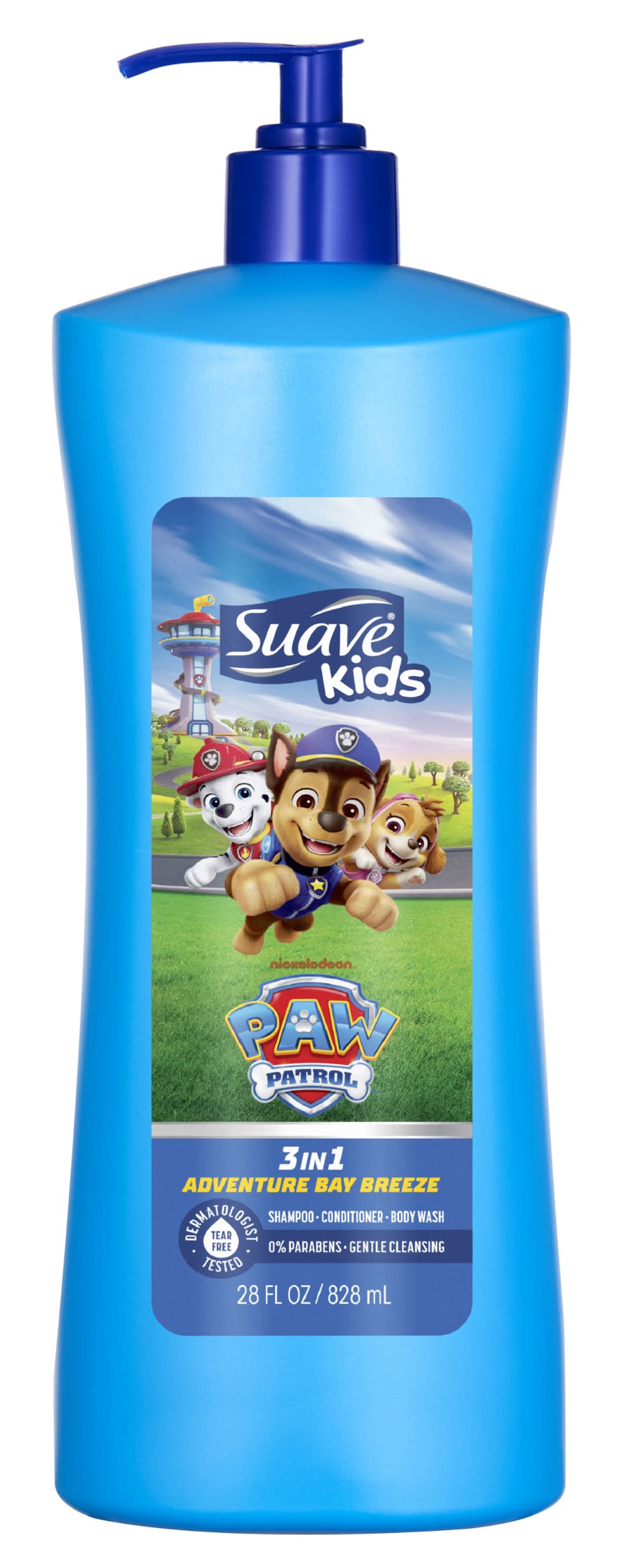Suave Kids Paw Patrol 3-in-1 Shampoo Conditioner & Body Wash, Adventure Bay Breeze (28 fl oz)