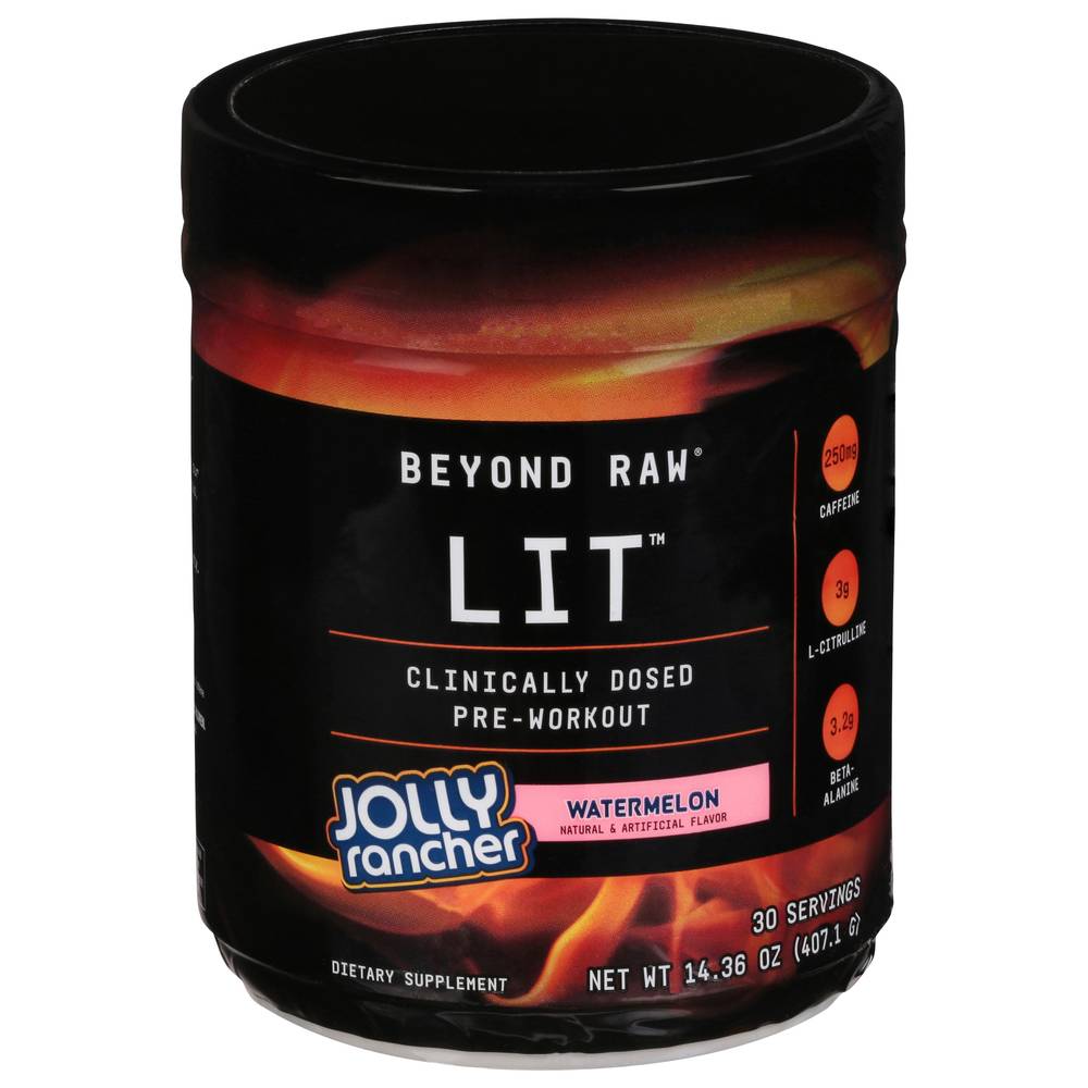 Beyond Raw Lit Clinically Dosed Pre-Workout Dietary Supplement (watermelon)