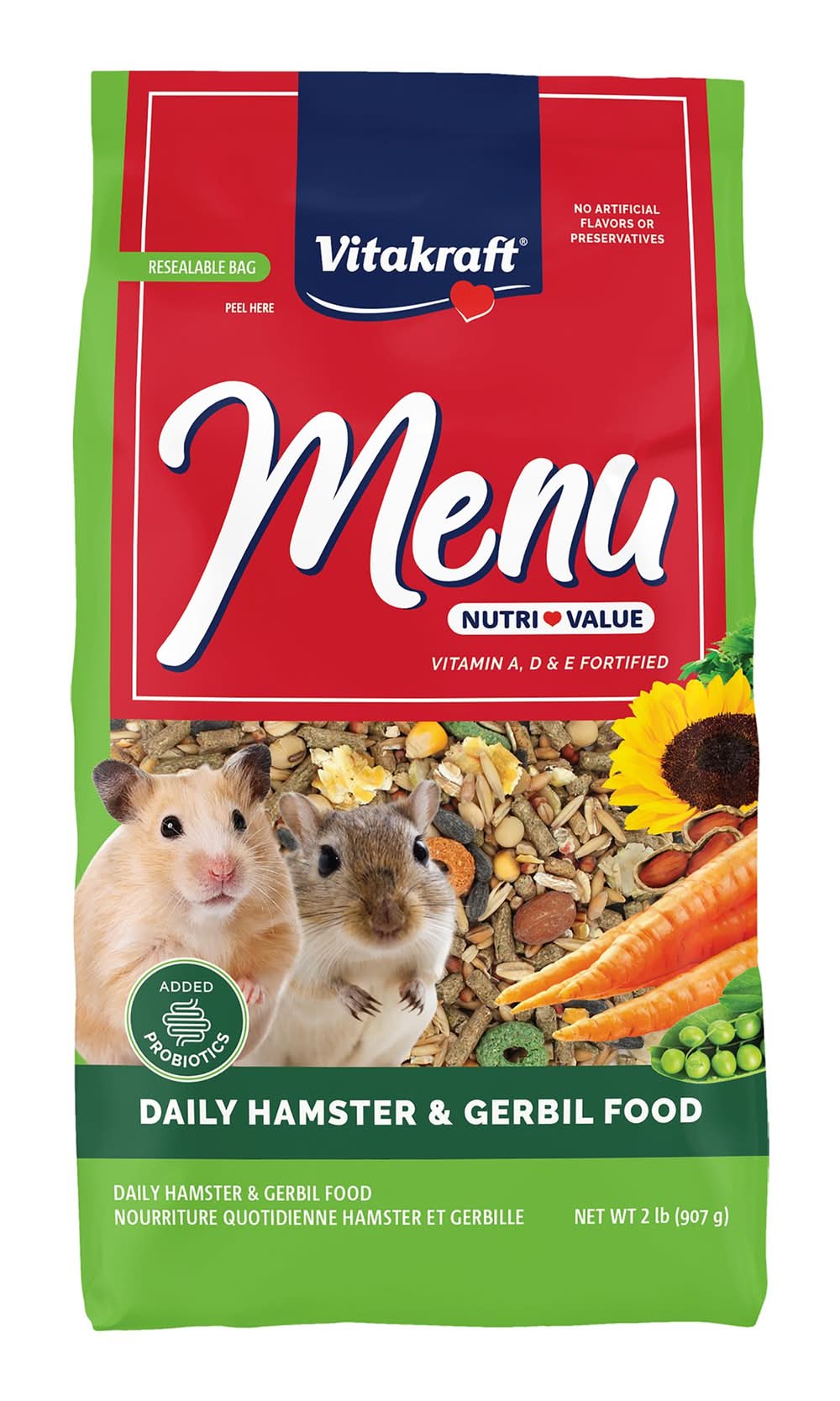 Vitakraft Menu Nutri-Value Hamster & Gerbil Food 2 LB (Size: 2 Lb)