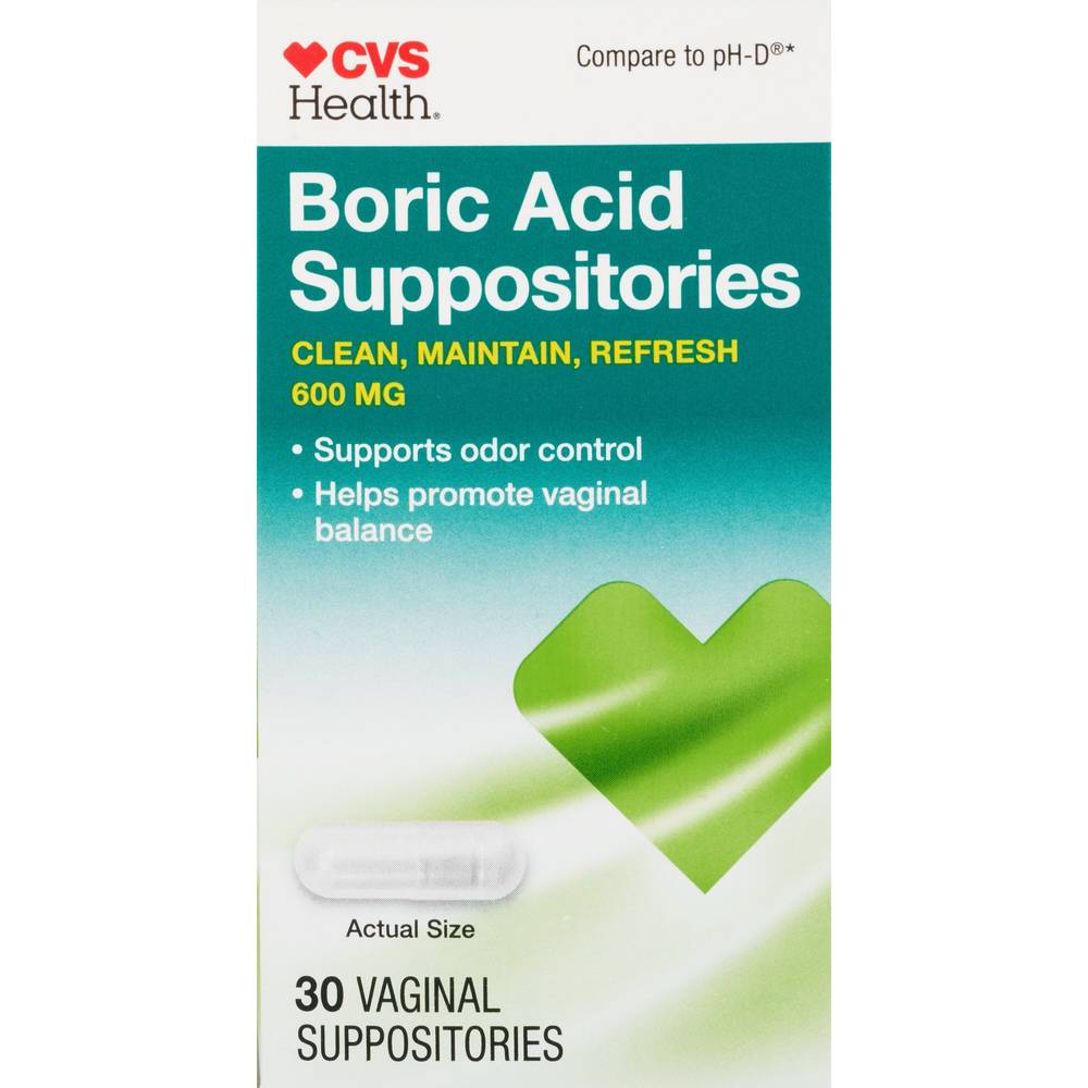 CVS Health Boric Acid Vaginal Suppositories (30 ct)