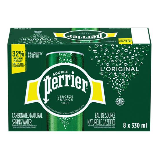 Perrier Original Carbonated Natural Spring Water (330 ml)