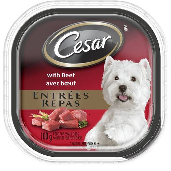 Cesar repas pour petits chiens avec bœuf (100 g) - entrées: with beef (100 g)