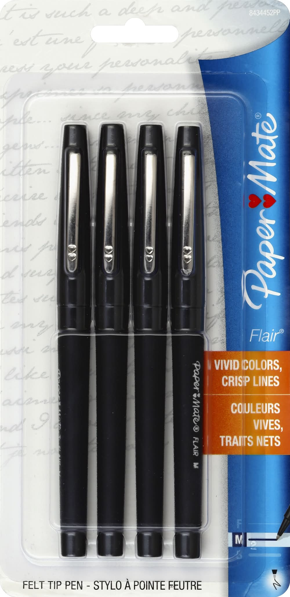 Paper Mate Felt Tip Pens, Medium (4 ct)